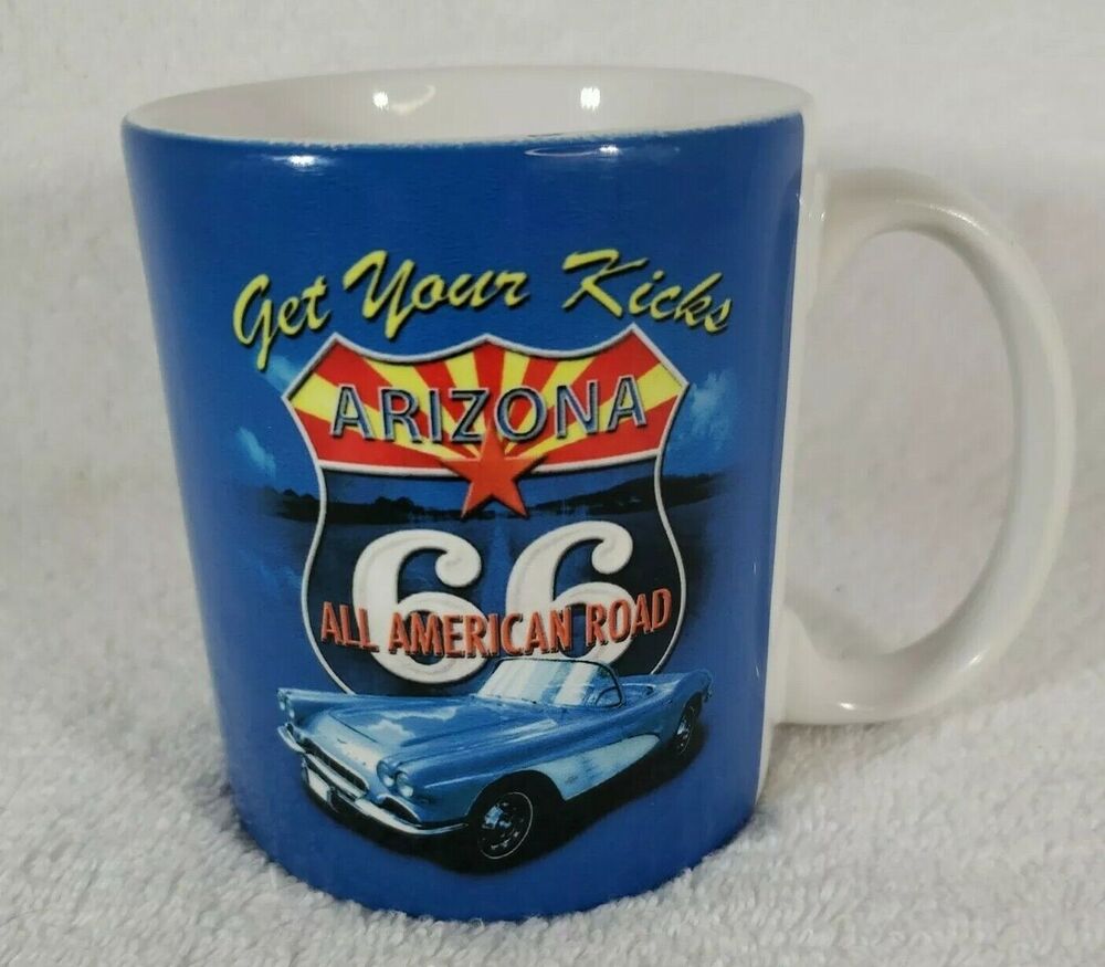 Route 66 Coffee Tea Mug Get You Kicks All American Road Arizona Collectible